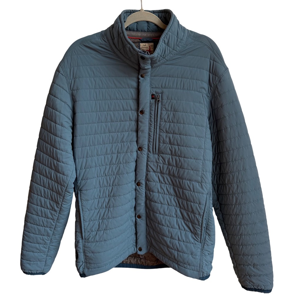 Relwen Windzip Jacket Quilted Men's Medium Gas Blue Insulated Outdoor